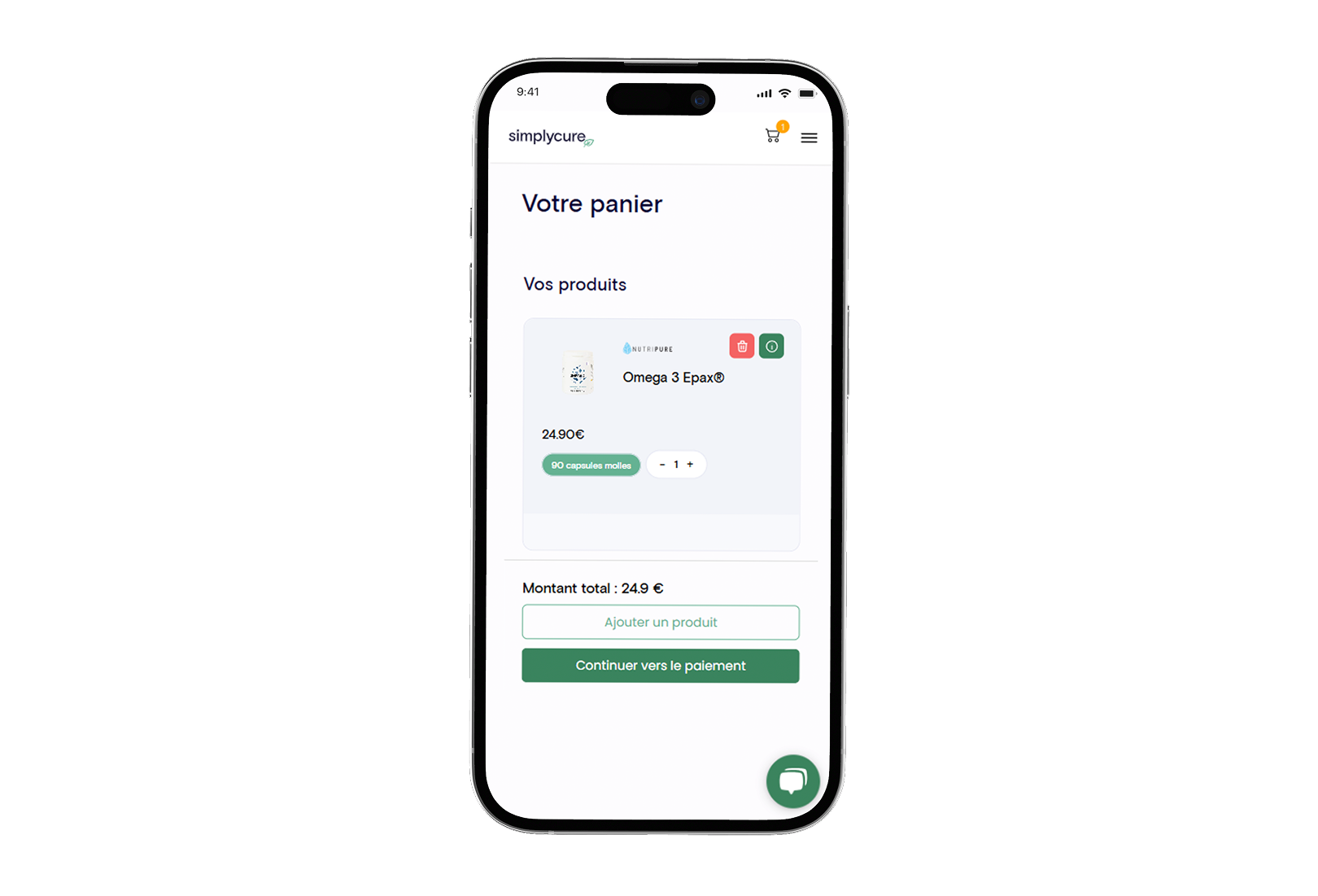 Mockup Patient _ mon panier —_ to show on a mobile interface-1-1
